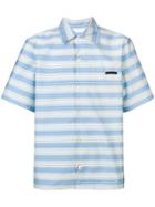 Prada Striped Short-sleeved Shirt - Blue