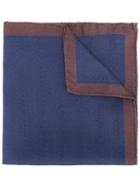 Fashion Clinic Stitched Effect Pocket Square, Men's, Blue, Silk