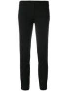 Kiltie Cropped Skinny Trousers - Black