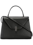 Valextra Iside Leather Tote Bag - Black