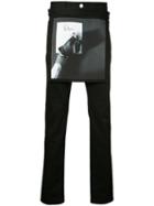 Raf Simons - Printed Apron Slim-fit Jeans - Men - Cotton/polyurethane - 54, Black, Cotton/polyurethane