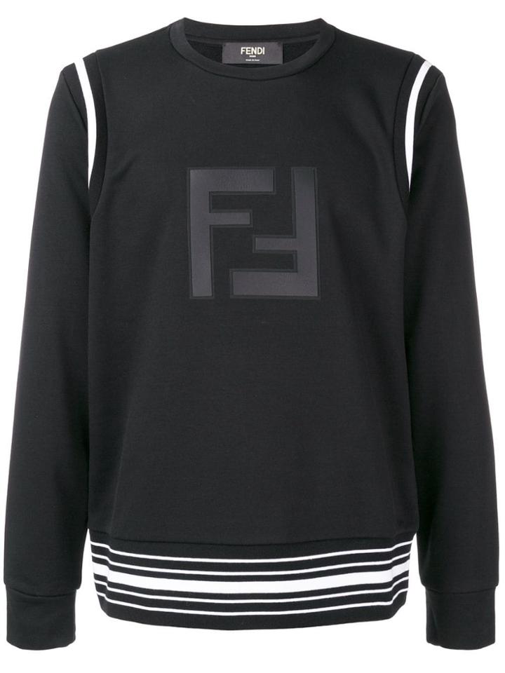 Fendi Cuffed Logo Sweatshirt - Black