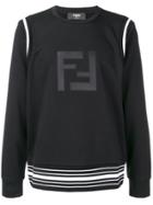 Fendi Cuffed Logo Sweatshirt - Black