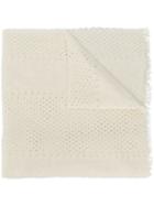 Zucca Open Knit Scarf - White
