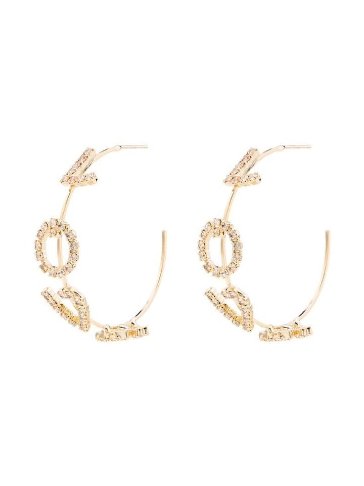 Rosantica Love Hoop Earrings - Gold