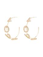 Rosantica Love Hoop Earrings - Gold