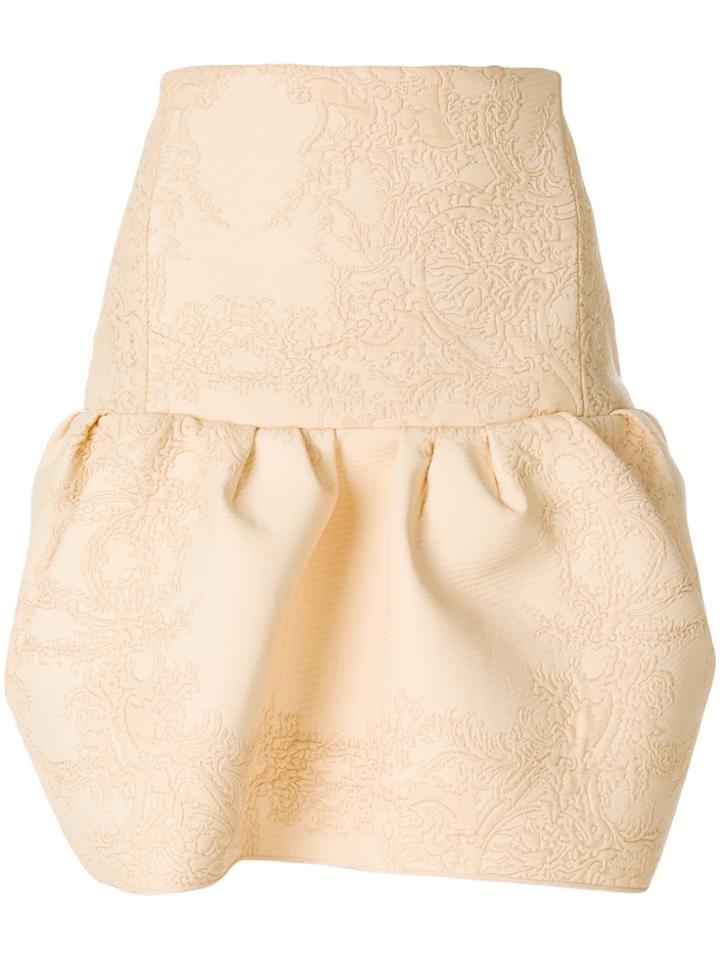 Chloé Embroidered Mini Skirt - Nude & Neutrals