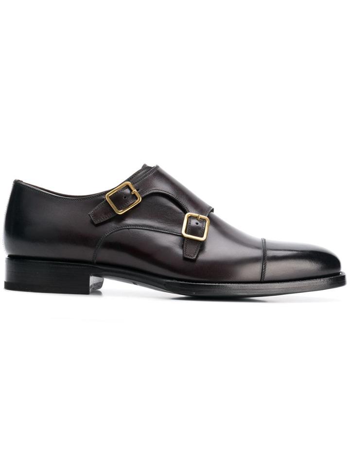 Tom Ford Double Strap Monk Shoes - Brown