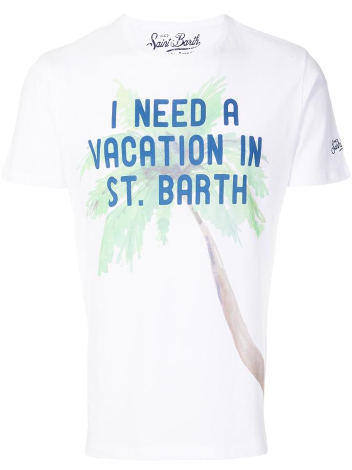 Mc2 Saint Barth I Need A Vacation Printed T-shirt - White