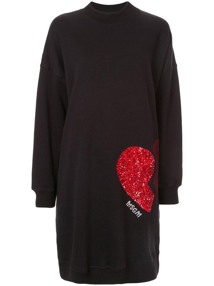 Msgm Sequinned Dress - Black
