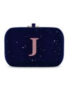 Judith Leiber Couture Slide Lock Customizable Monogram Bag - Blue