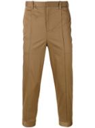 Neil Barrett - Cropped Trousers - Men - Cotton/spandex/elastane - 48, Brown, Cotton/spandex/elastane