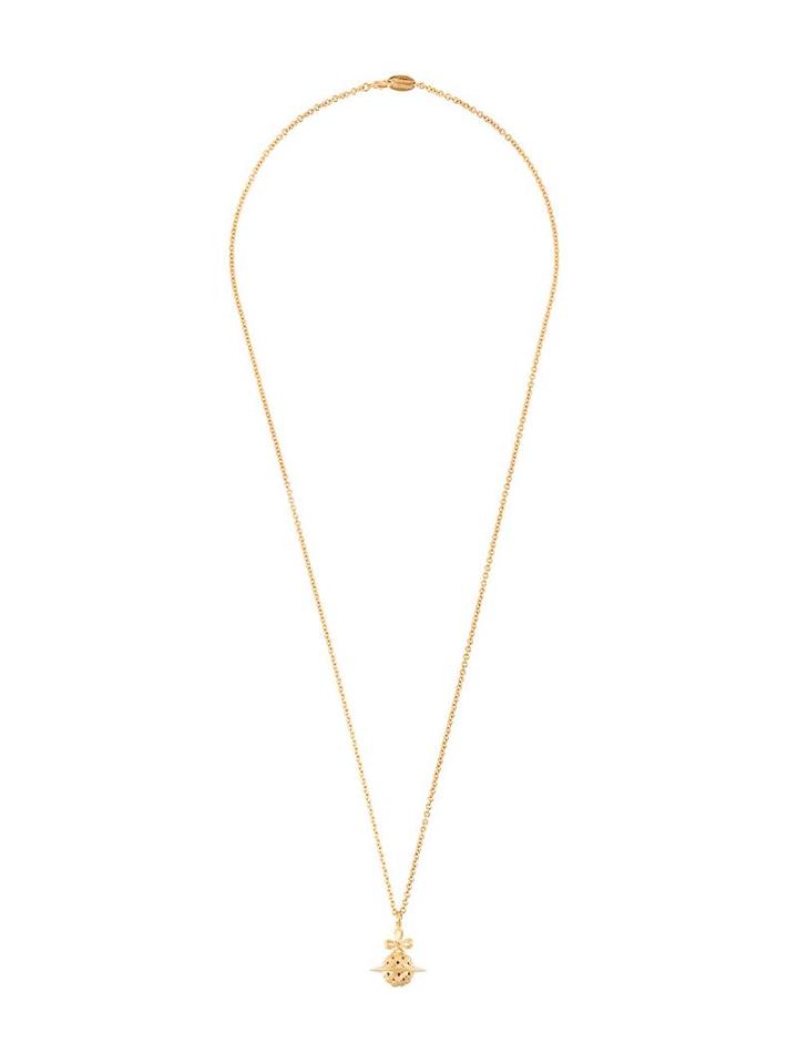 Vivienne Westwood 'saturn' Pendant Long Necklace, Women's, Metallic