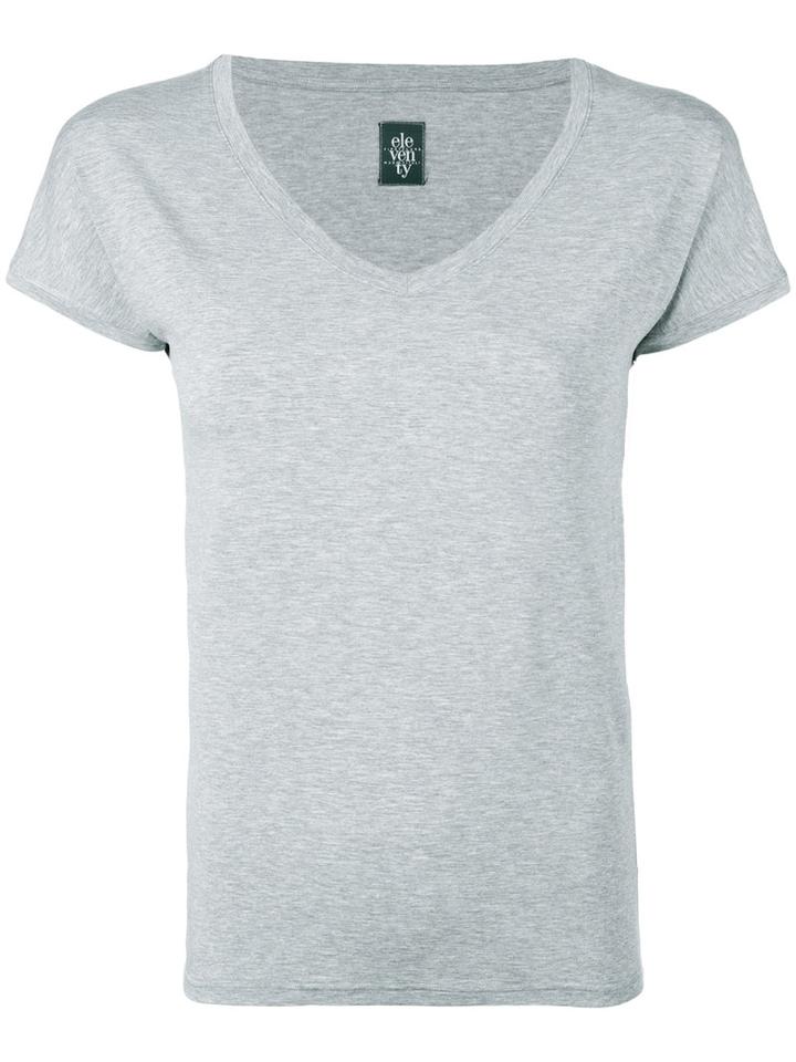Eleventy - Scoop Neck T-shirt - Women - Spandex/elastane/modal - M, Grey, Spandex/elastane/modal