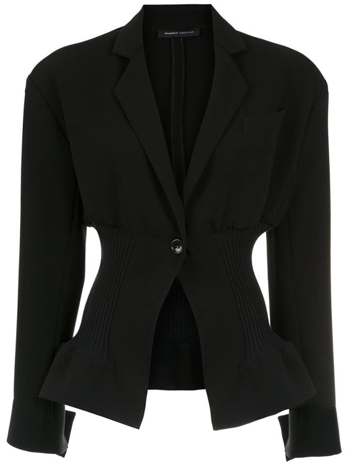 Gloria Coelho Crepe Blazer - Black