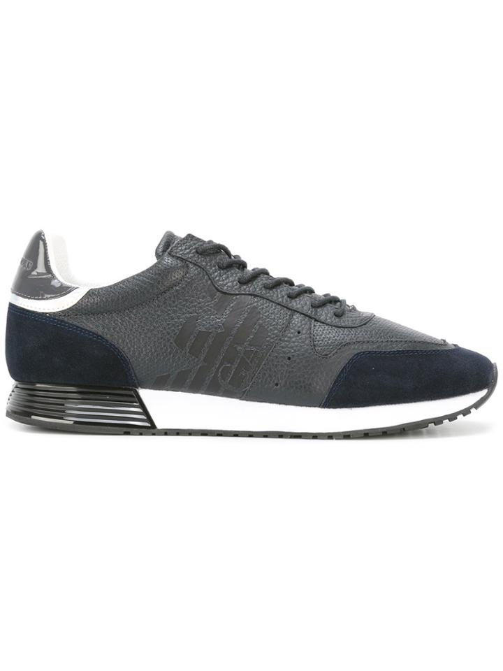 Emporio Armani Logo Stamp Sneakers - Blue