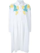 Antonio Marras Lace Appliqué Shirt Dress, Women's, Size: 44, White, Cotton