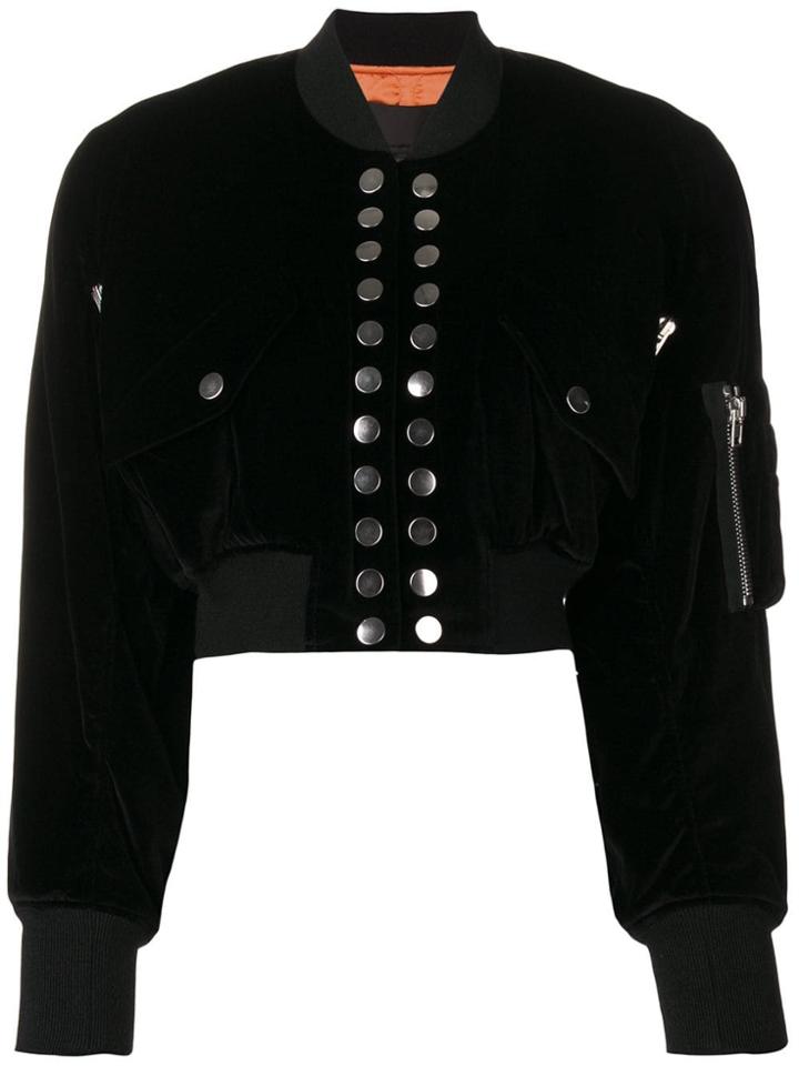 Alexander Wang Cropped Bomber Jacket - Black