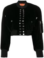 Alexander Wang Cropped Bomber Jacket - Black