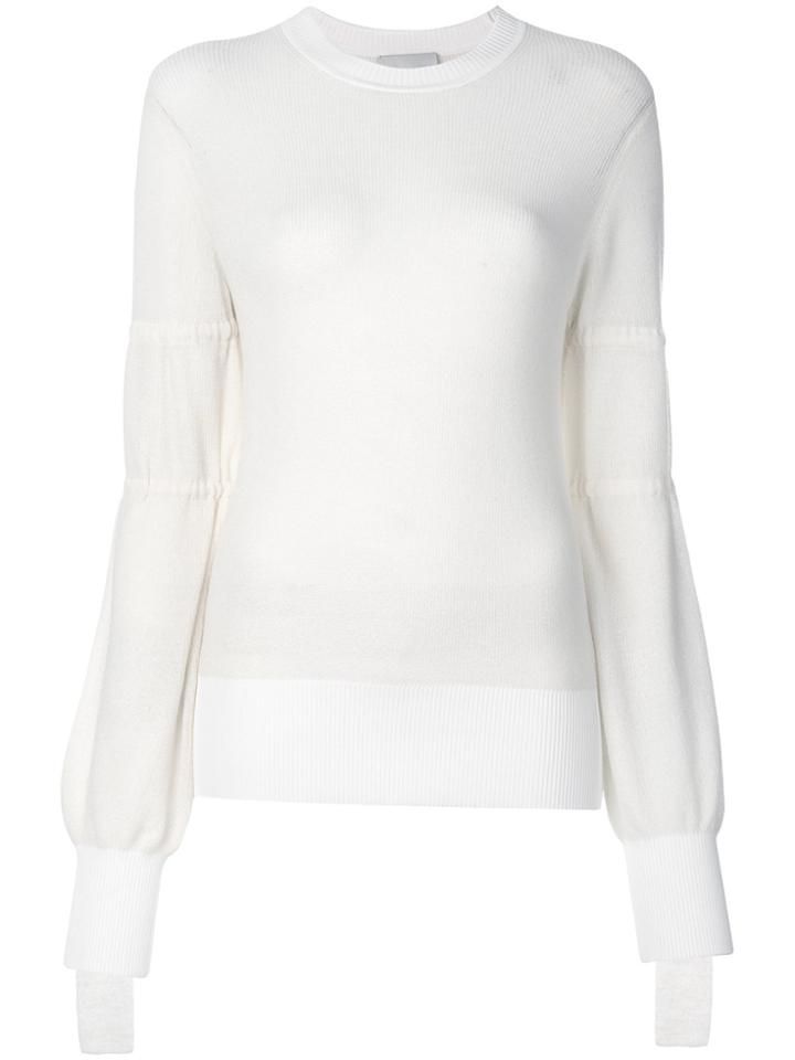 3.1 Phillip Lim Lace Up Detail Pullover - White