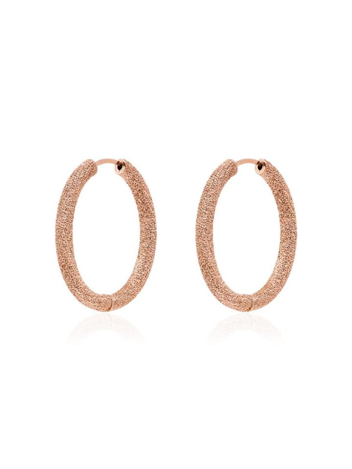 Carolina Bucci Small Florentine Finish Hoop Earrings - Pink
