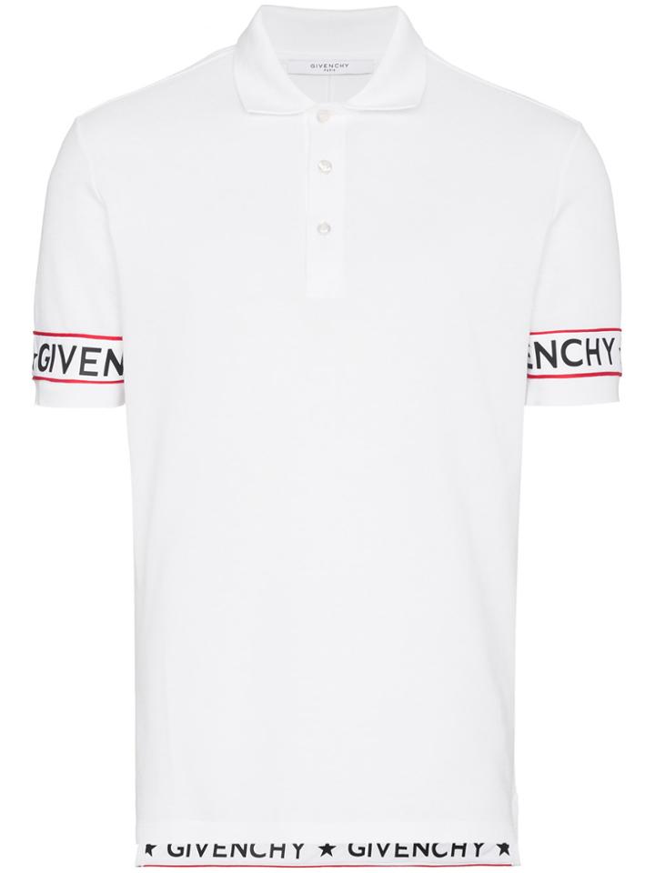 Givenchy Logo Webbing Polo Shirt - White