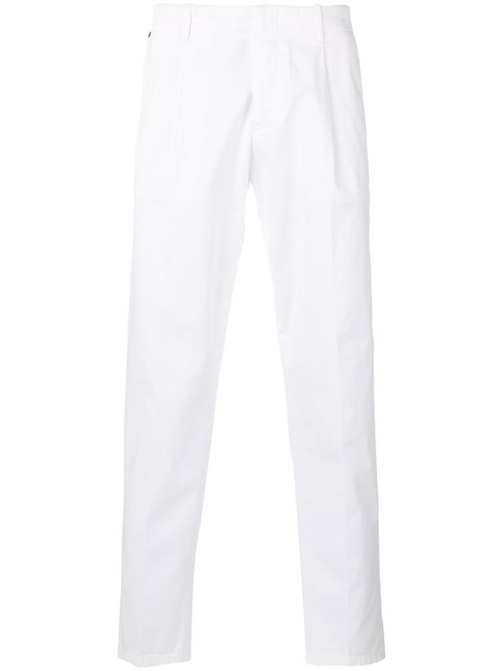Fay - Fay Classic Trousers - Men - Cotton/spandex/elastane - 52, White, Cotton/spandex/elastane