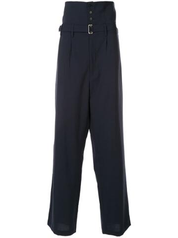Hed Mayner Button-up Trousers - Blue