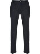 Entre Amis Cropped Tailored Trousers - Blue