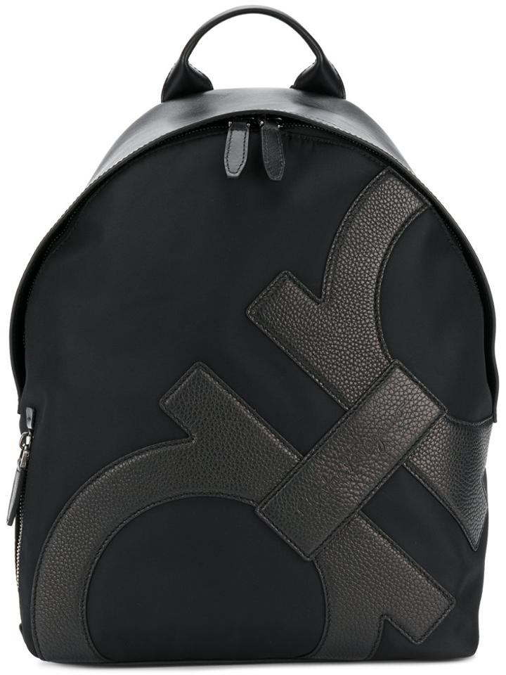 Salvatore Ferragamo Double Gancio Backpack - Black