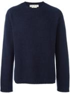 Marni Crew Neck Jumper, Men's, Size: 48, Blue, Polyamide/alpaca/virgin Wool