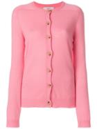 Pringle Of Scotland Gauge Knit Cardigan - Pink & Purple