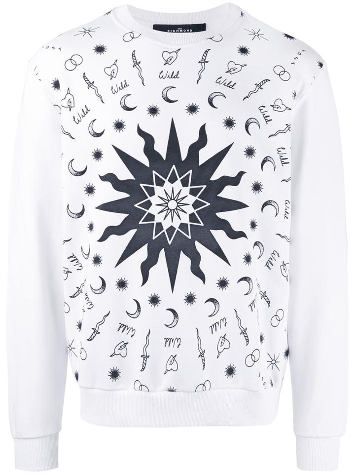 John Richmond - Wild Print Sweatshirt - Men - Cotton/polyester - Xl, White, Cotton/polyester