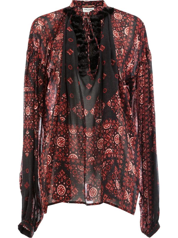 Saint Laurent Oversized Gothic Blouse - Black