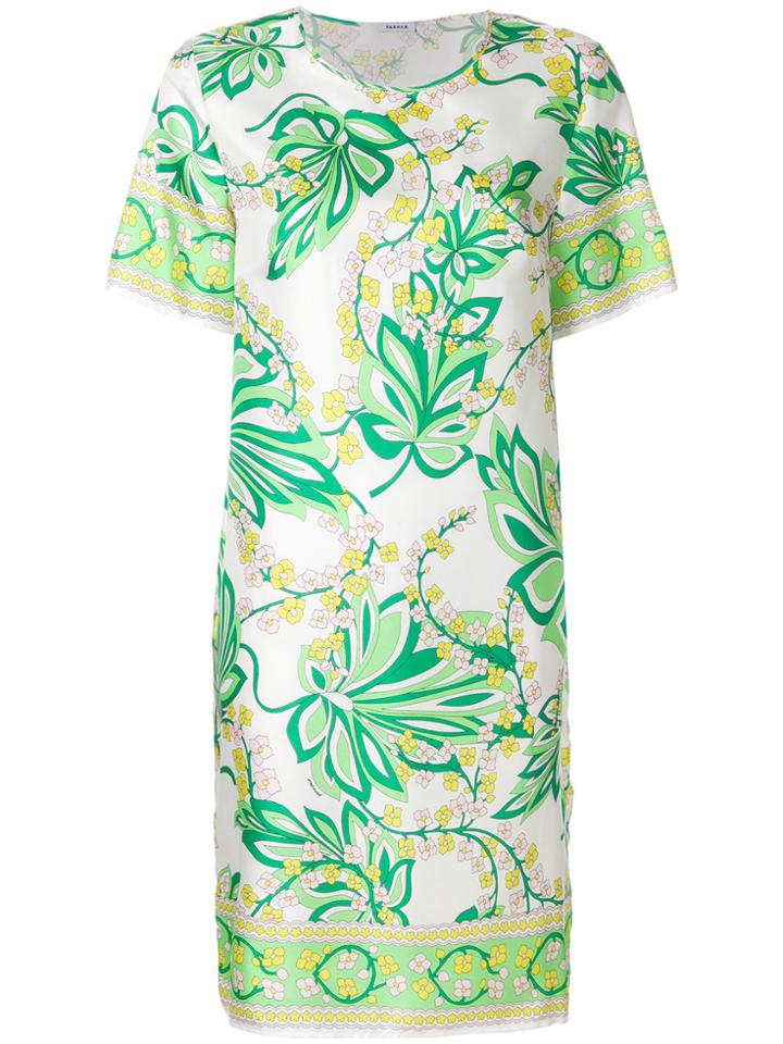 P.a.r.o.s.h. Floral Print Shift Dress - Green