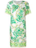 P.a.r.o.s.h. Floral Print Shift Dress - Green