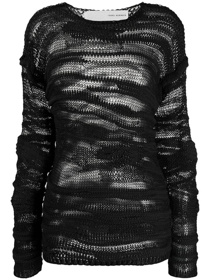 Isabel Benenato Textural Knit Jumper - Black