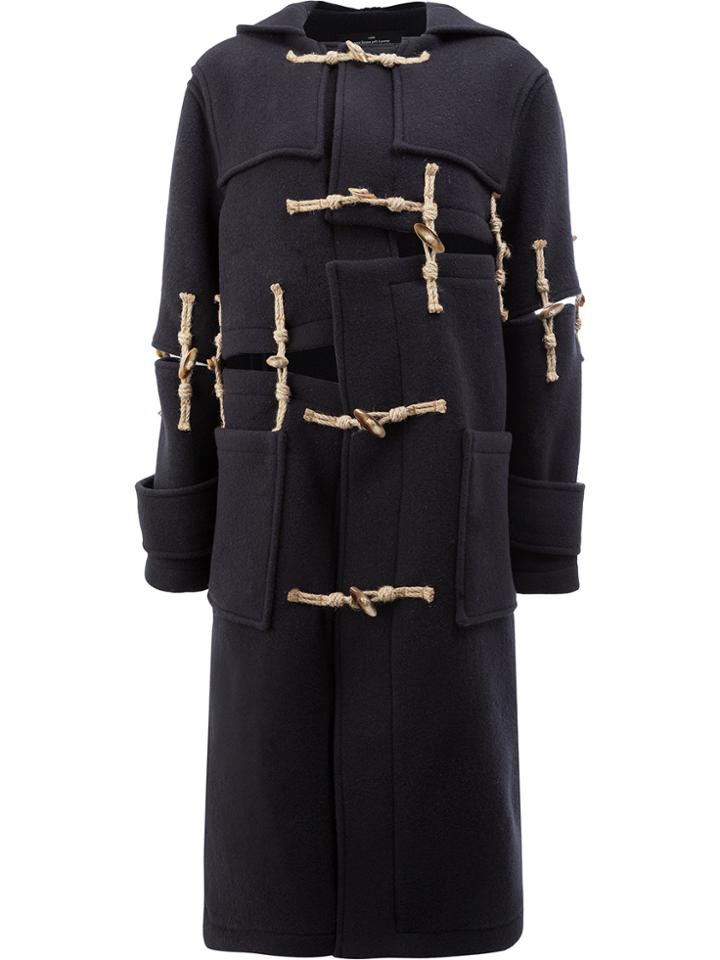 Rokh Multi-button Duffle Coat - Blue