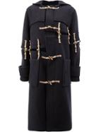 Rokh Multi-button Duffle Coat - Blue