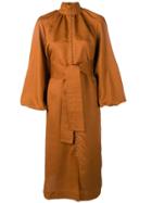 Zimmermann Puff Sleeve Dress - Brown