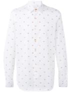 Paul Smith Peace Embroidered Shirt, Men's, Size: Xxl, White, Cotton