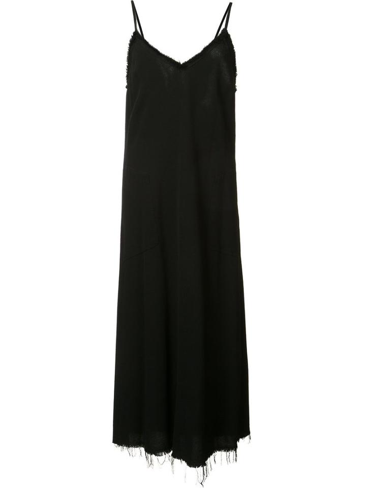 Raquel Allegra Frayed Dress, Women's, Size: Medium, Black, Rayon