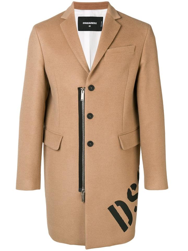 Dsquared2 Dsq2 Print Coat - Neutrals