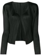Pleats Please By Issey Miyake Open-front Cardigan - Black