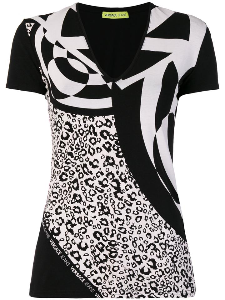 Versace Jeans Contrast Short-sleeve T-shirt - Black