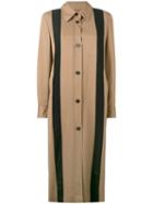 Aalto - Striped Long Coat - Women - Viscose/virgin Wool - 38, Nude/neutrals, Viscose/virgin Wool