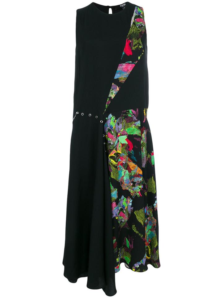 Versus Asymmetric Panelled Shift Dress - Black