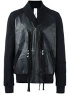 Damir Doma 'johnson' Leather Jacket, Men's, Size: Small, Black, Cotton/leather/virgin Wool