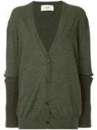 Ports 1961 Slit Sleeve Knitted Cardigan - Green
