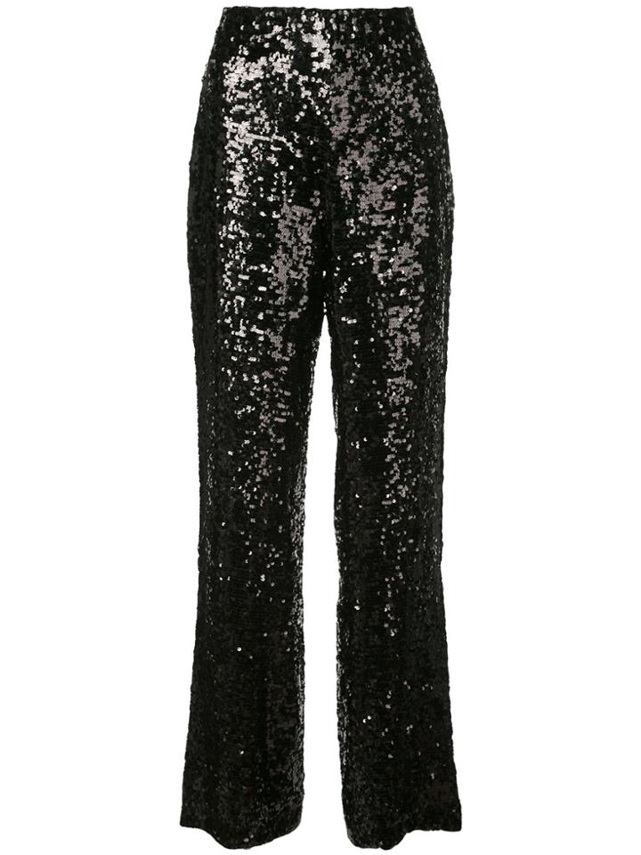 Beau Souci High-rise Sequin Trousers - Black